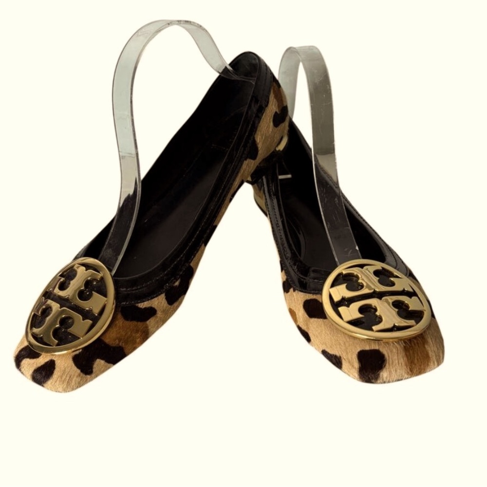 Tory Burch Leopard Ballet Flats Size 9